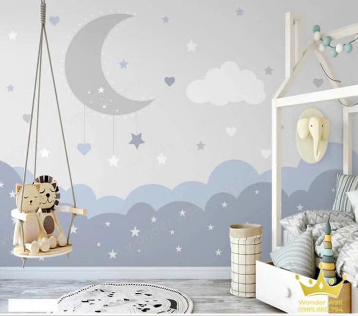 giay-dan-tuong-phong-tre-em-gai