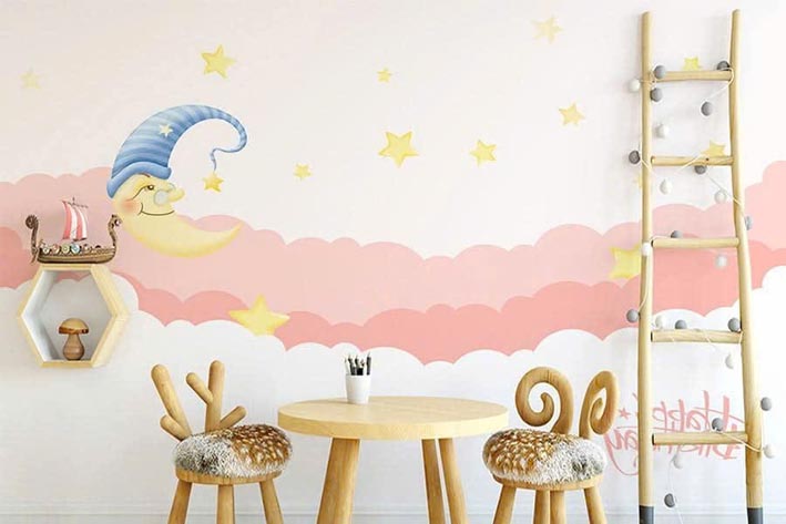 giay-dan-tuong-phong-tre-em-gai