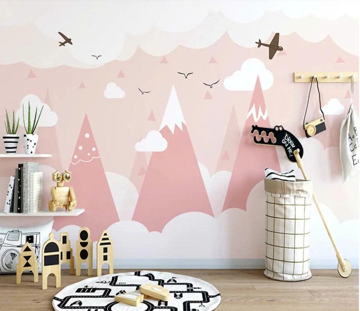 giay-dan-tuong-phong-tre-em-gai